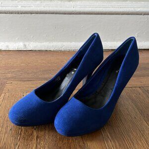 Women's Royal Blue Suede Heels